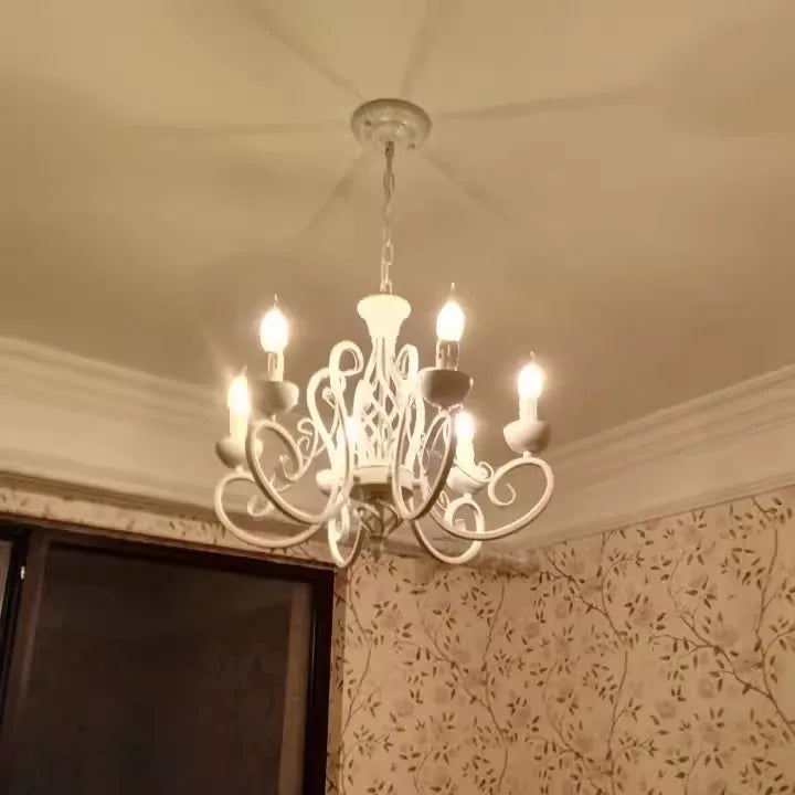 lustre de campagne moderne à 6 lumières pour intérieur