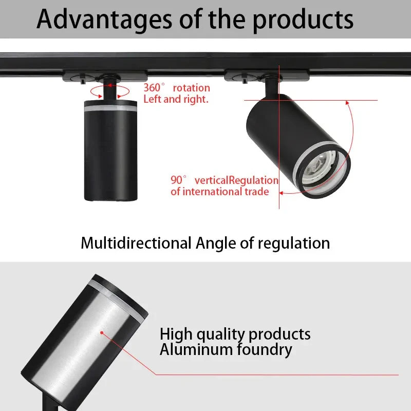 spot led sur rail pour magasin et décoration intérieure