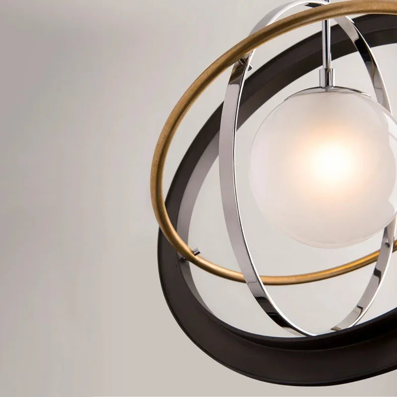 lustre à led design rings of planet pour intérieur suspendu