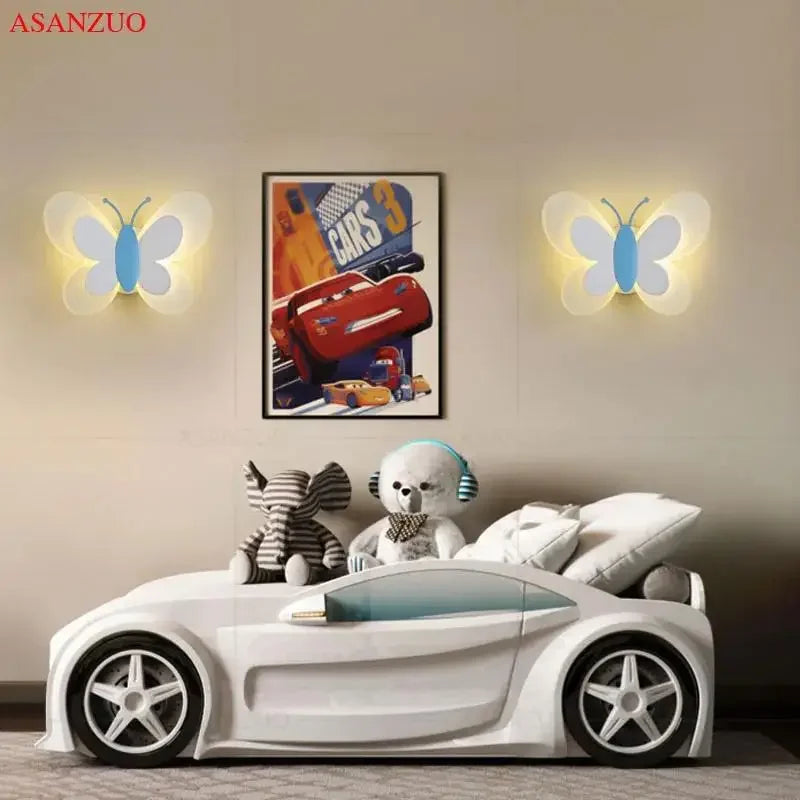 applique murale led papillon décorative pour chambre d'enfant