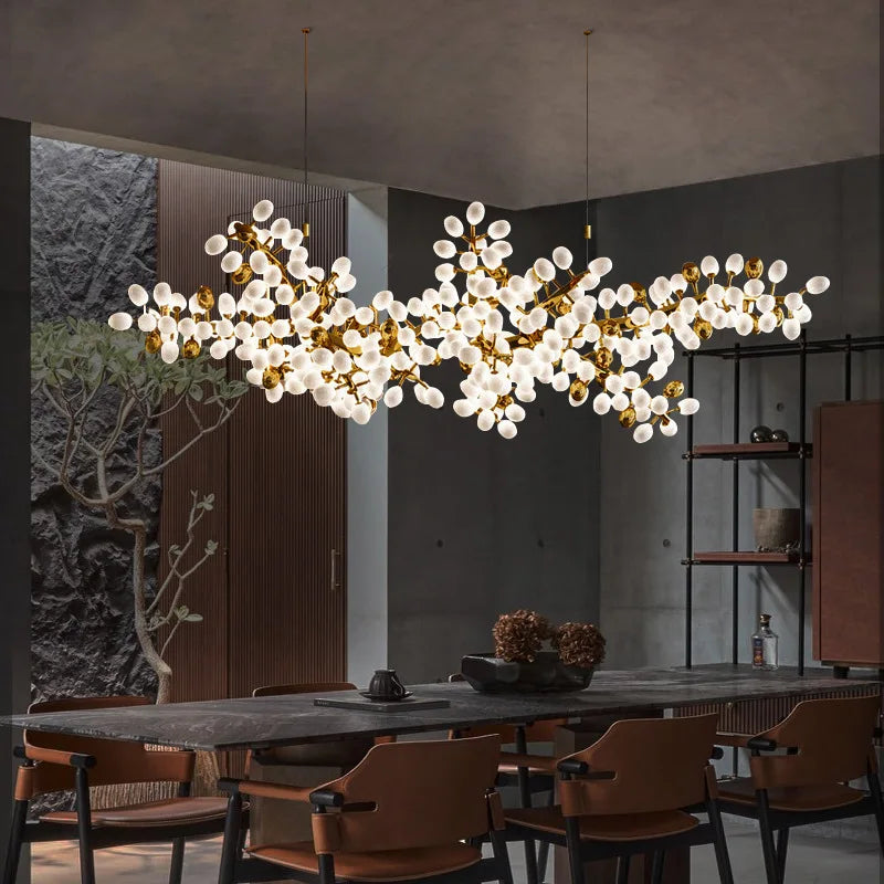 Modern Designer Dining Room Led Chandelier Living Room Grape Chandelier Bedroom Home Decor Hotel, Meeting Room Gloss Chandelier