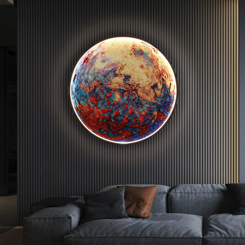 applique murale led en forme de lune pour décoration intérieure