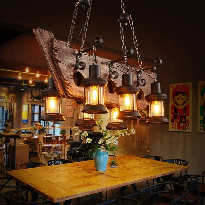 lustre vintage style loft suspension industrielle décorative