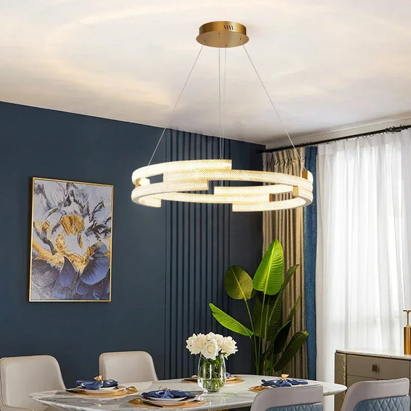 suspension moderne en led pour décoration intérieure élégante