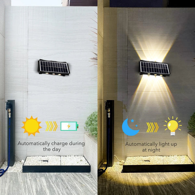 applique murale solaire extérieure led étanche pour jardin et balcon