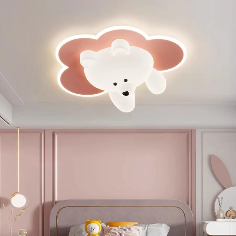 plafonniers mignons en forme d'ours et nuage pour enfants