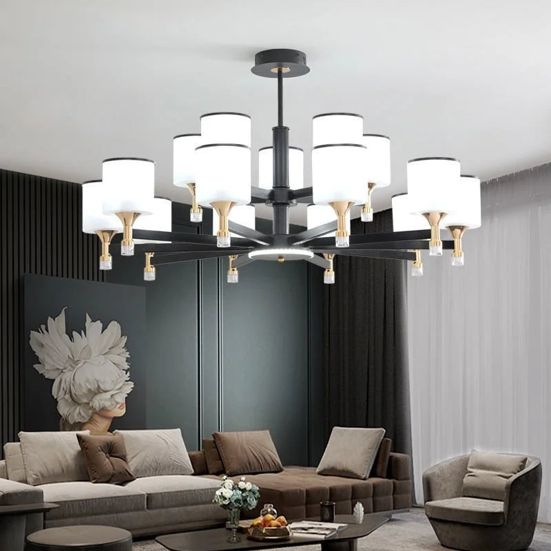 lustre moderne en led pour décoration intérieure élégante et luxueuse