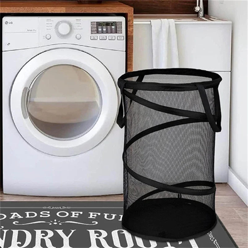 panier à linge pliable avec double poignée pratique pour vêtements