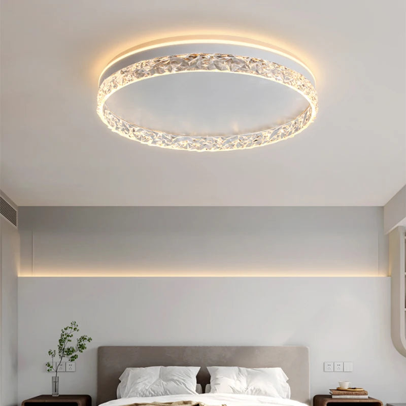 plafonnier moderne luxe diamant design éclairage décoratif intérieur