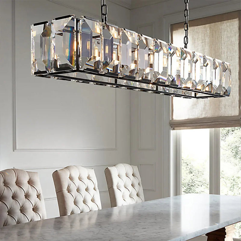 lustre en cristal de luxe moderne design éclairage suspendu