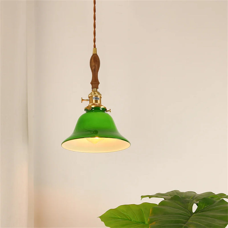 suspension vintage en cuivre et verre pour loft