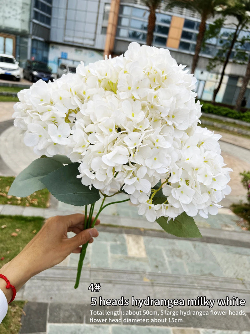 grande hortensia artificielle tactile pour décoration mariage et événements