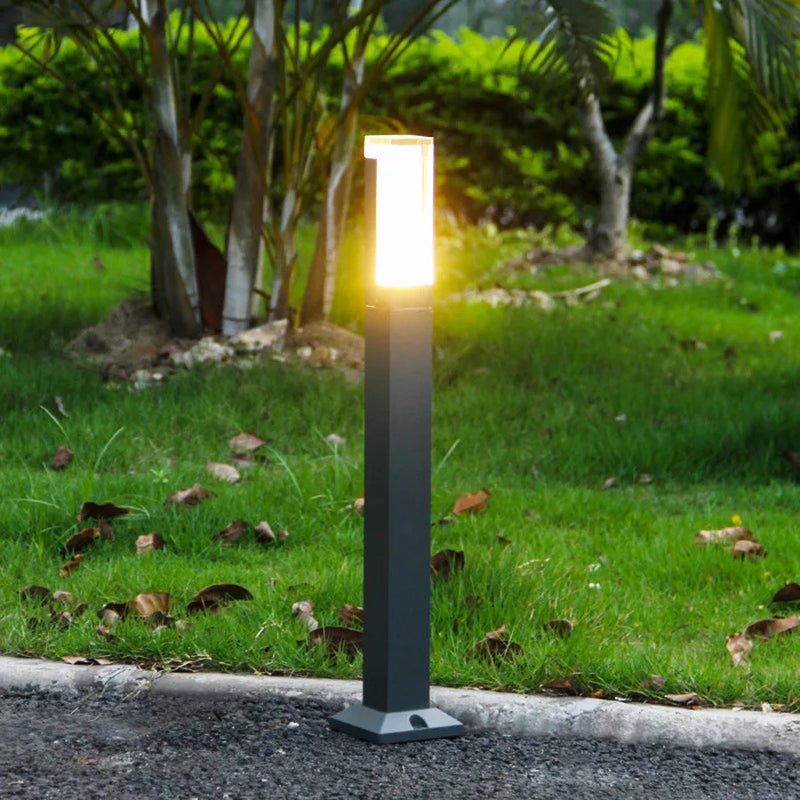 bornes lumineuses led étanches avec détecteur de mouvement pour jardin extérieur