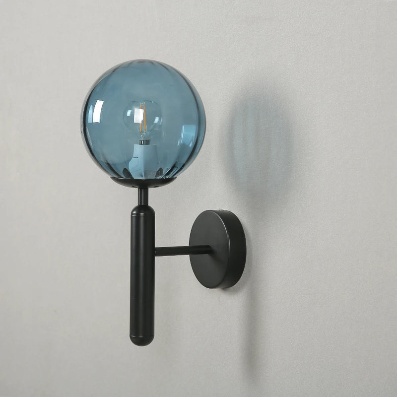 applique moderne nordique avec boule de verre led luminaria