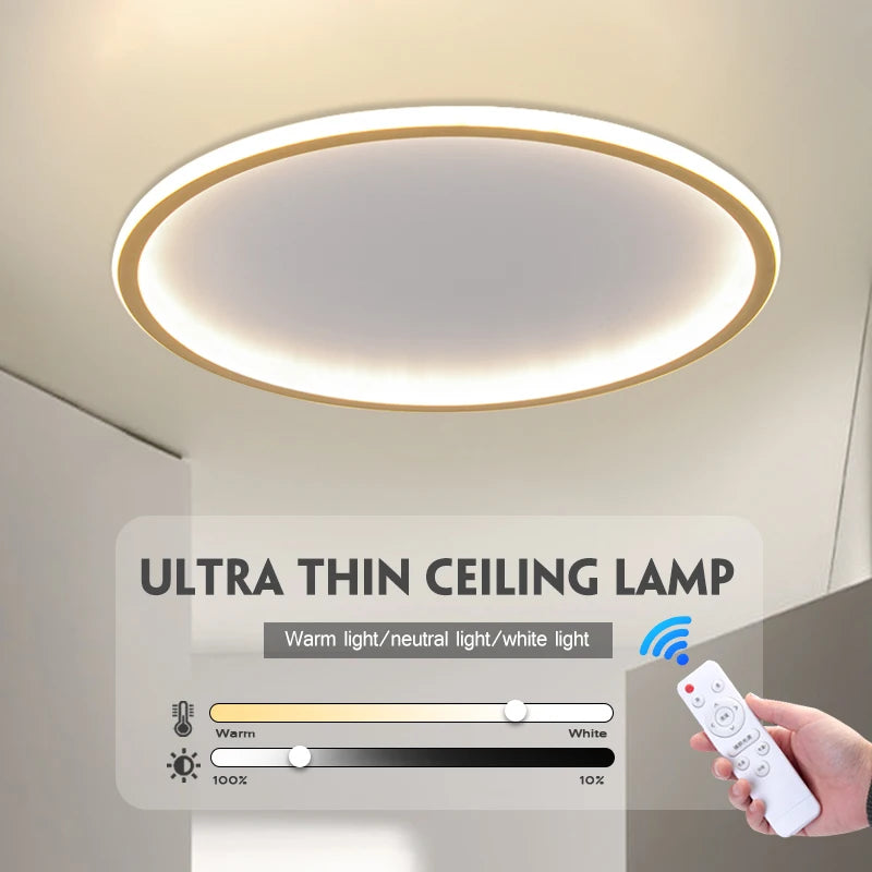 plafonnier led ultra fin avec nuages créatifs éclairage intelligent