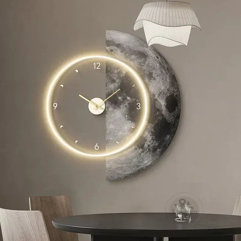 horloge murale à led design moderne pour décoration intérieure