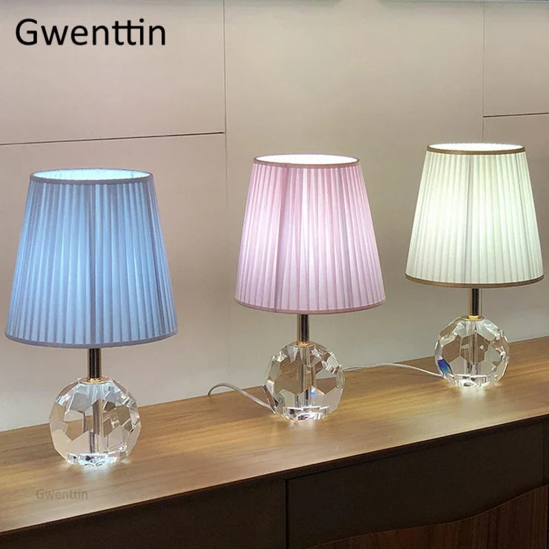 lampe à poser moderne en cristal pour décoration intérieure et éclairage