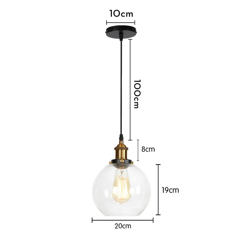 suspension moderne en verre pour décoration intérieure élégante