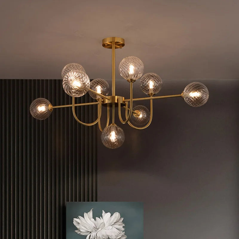 lustre led design moderne en forme de haricot magique