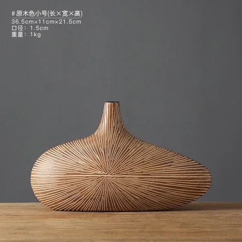 vase en résine moderne pour fleurs séchées décoration artisanale