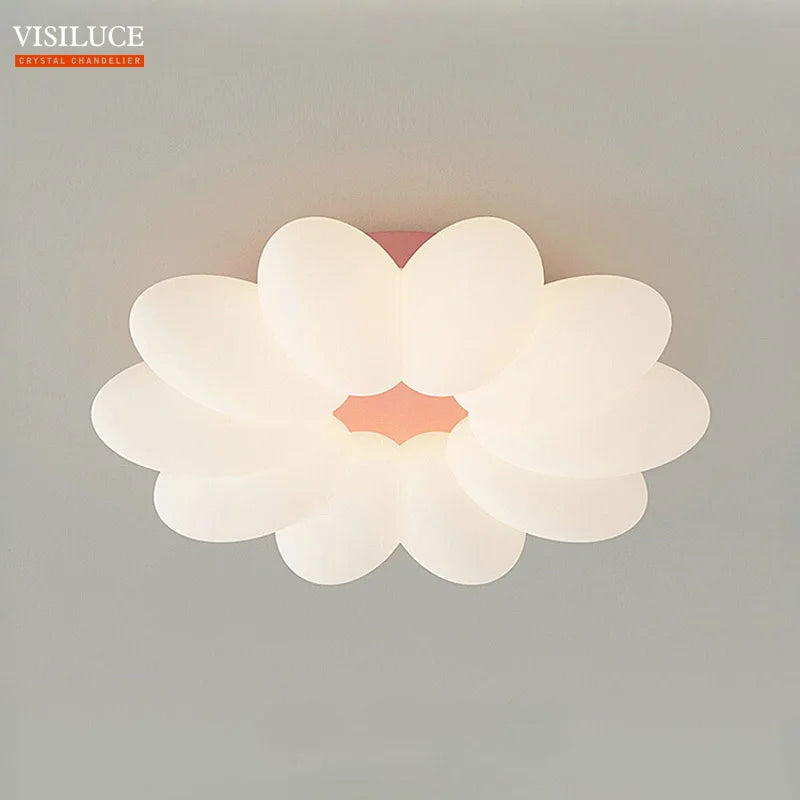 plafonnier led fleurs pour chambre d enfant trois couleurs lumière