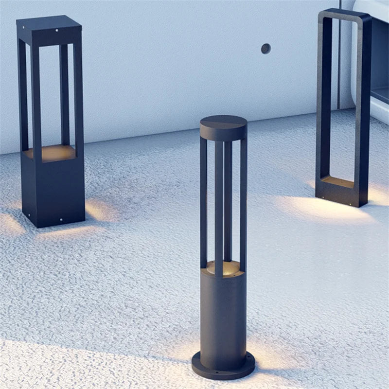 lampe de jardin moderne étanche en aluminium pour extérieur