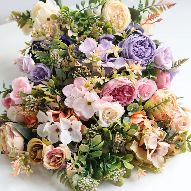 bouquet de fleurs artificielles pour décoration mariage et événements