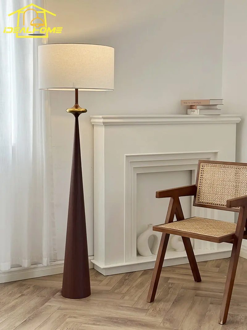 lampadaire minimaliste wabi-sabi design japonais en fer pour intérieur