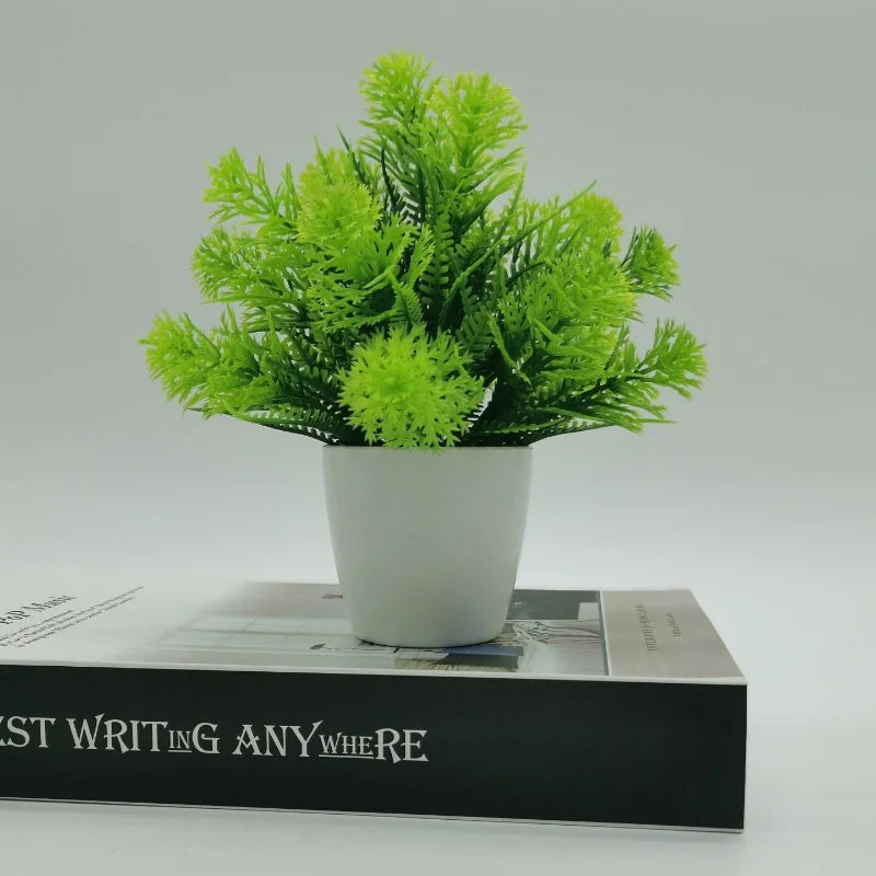 plantes artificielles bonsaï pot herbe décoratif pour bureau et jardin