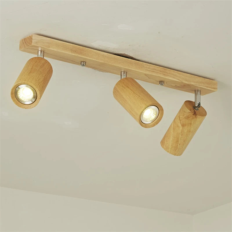 spot en bois simple led pour éclairage de magasin et salle à manger