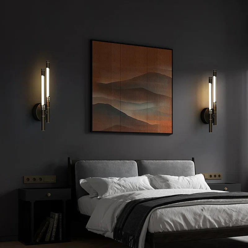 applique murale led design moderne en cuivre pour intérieur décoratif