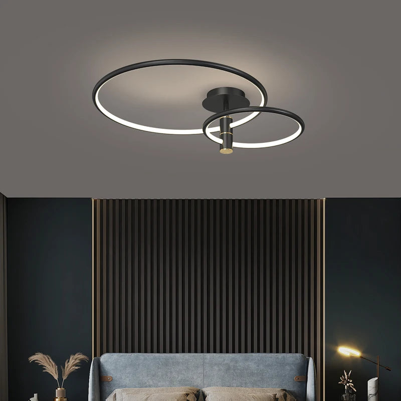 plafonnier circulaire led luxe style nordique pour intérieur décoratif