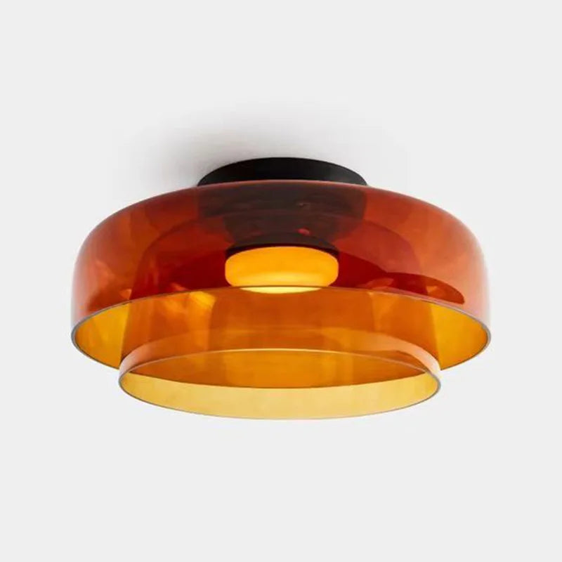 plafonnier led design nordique simple bol en verre luminaire décoratif d'intérieur