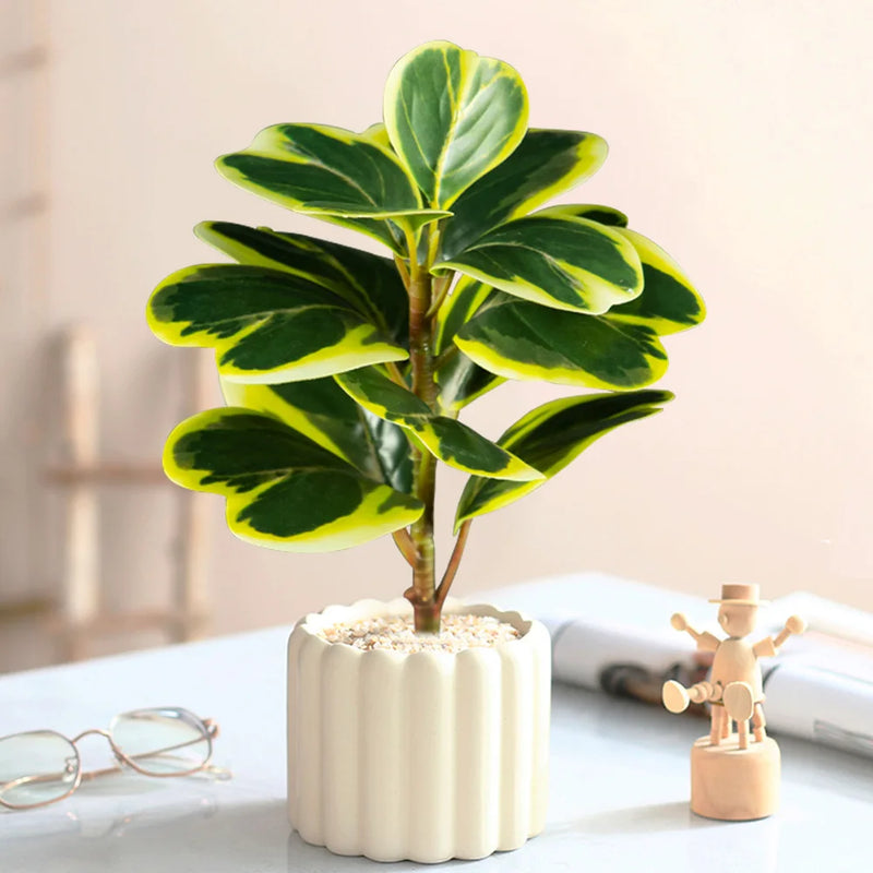 arbre artificiel de ficus à feuilles de cœur pour décoration intérieure et extérieure