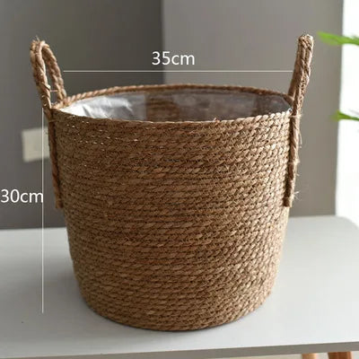 panier tissé à la main pour jardinage et rangement décoratif