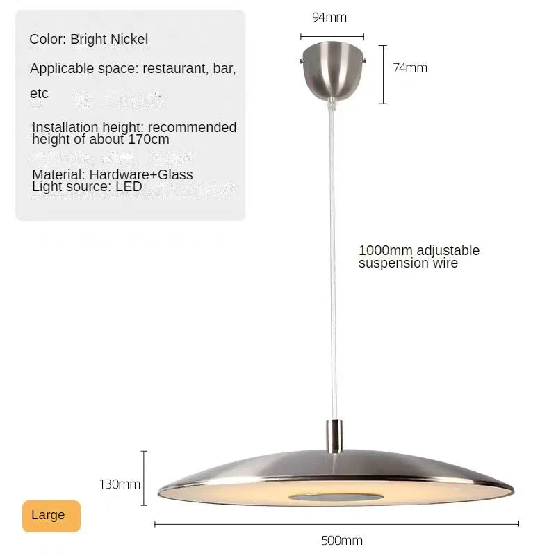 lustre circulaire design minimaliste en forme de soucoupe volante