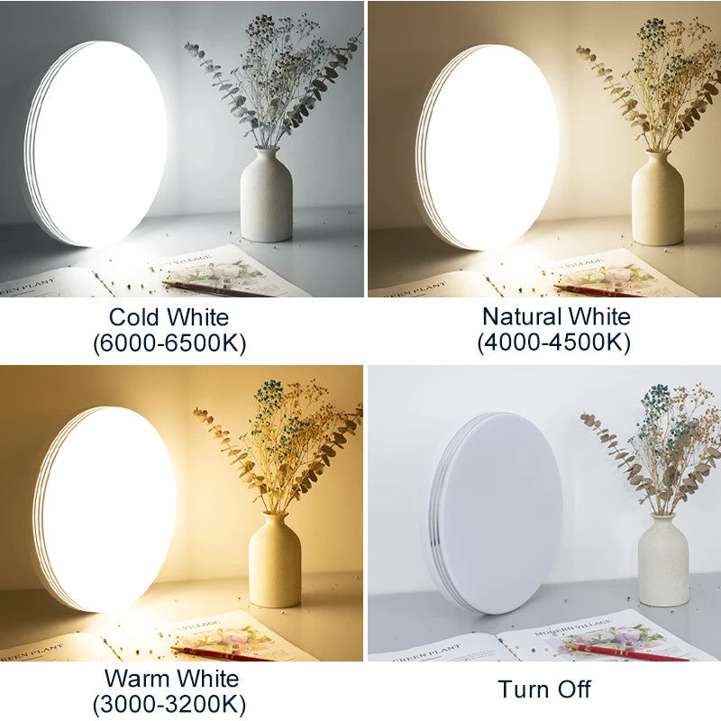 Plafonnier moderne luminaire rond Lustre 24W 36W 48W blanc chaud froid lumière naturelle 110/220V Led lumières décoration pour salon