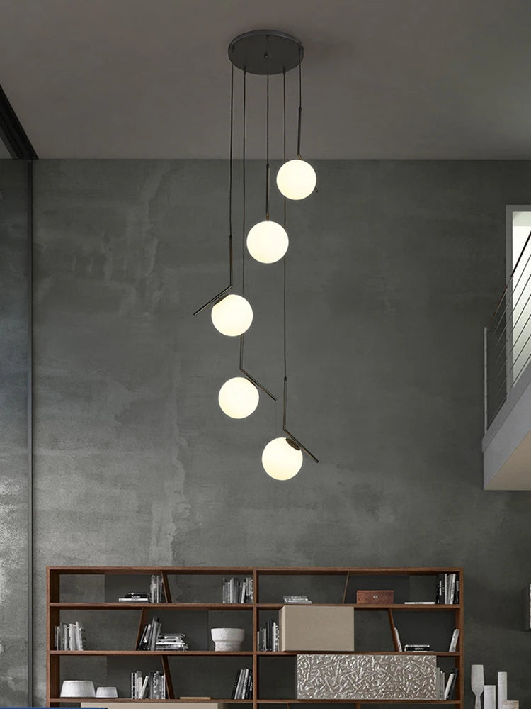 suspension lampe design nordic sphérique minimaliste lustres