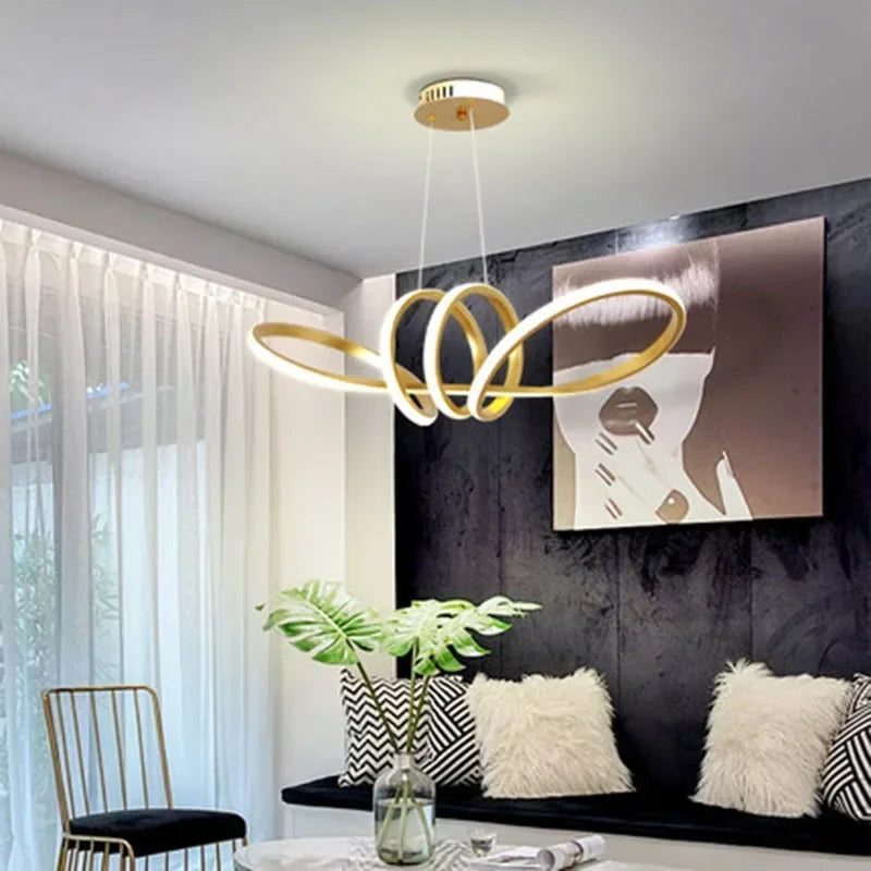 suspension moderne à led pour décoration intérieure élégante