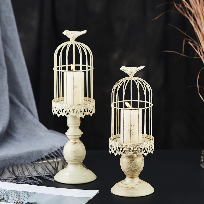 lustre cage à oiseaux rétro pour dîner romantique et mariage