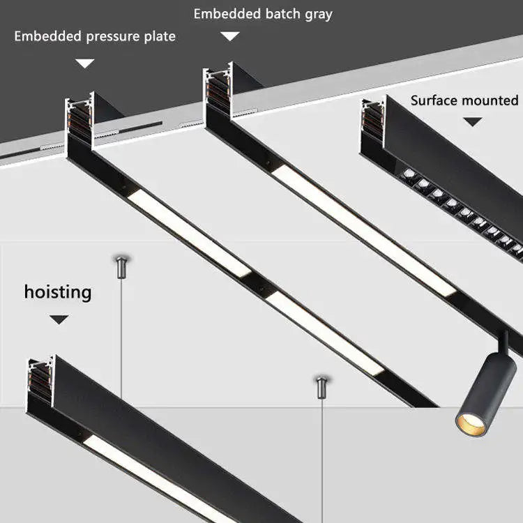 rail d éclairage magnétique moderne pour intérieur en aluminium