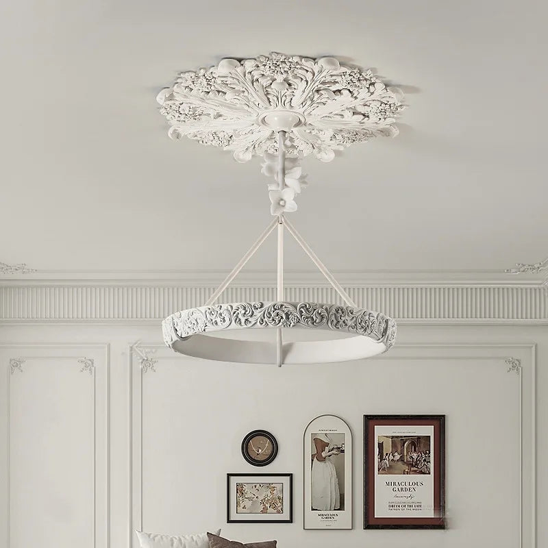 Aipaite Modern Faux Sculpture Round Chandelier is an indoor light fixture for living room, study and bedroom