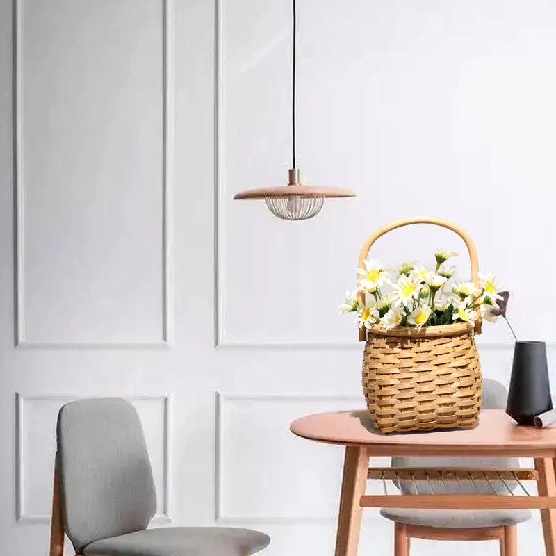 panier en copeaux de bois tressés pour fête des enseignants et fête des mères