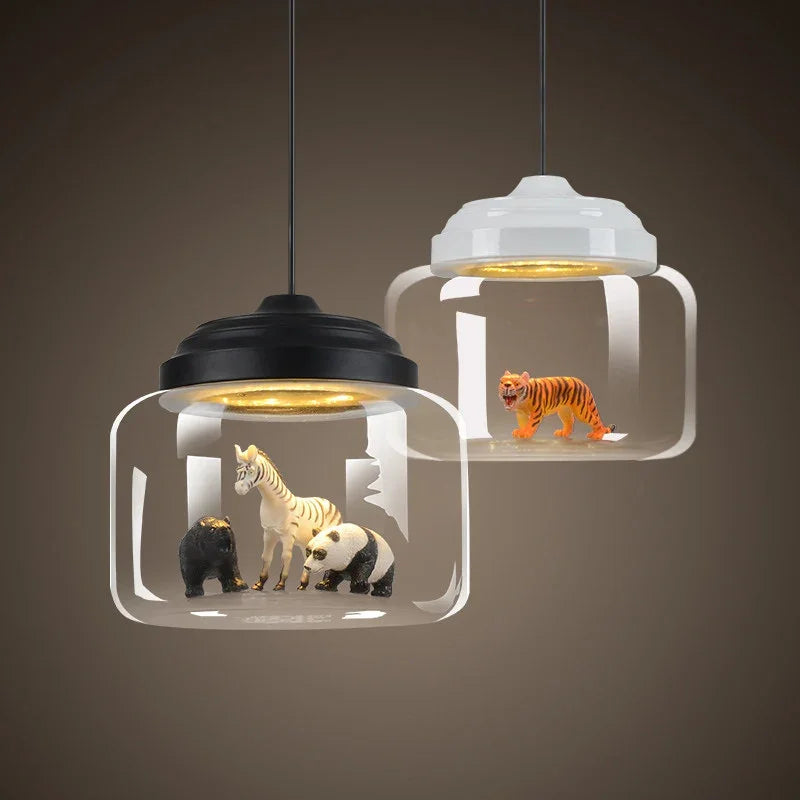 suspension LED design moderne en forme d'animal pour décoration intérieure