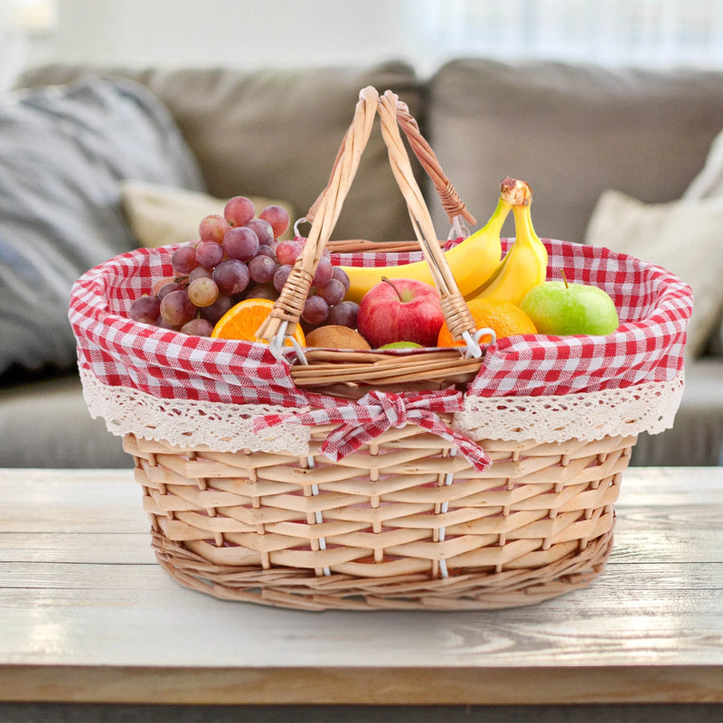 paniers de rangement en osier pour pique-nique décoratifs et pratiques