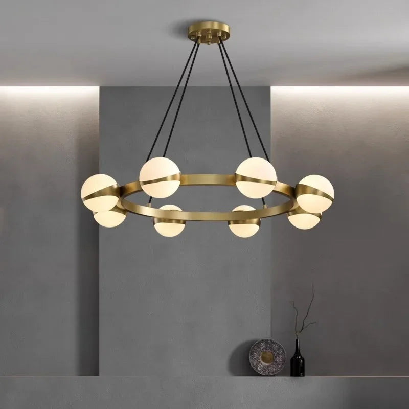 boule de verre moderne avec lumière led pour décoration intérieure