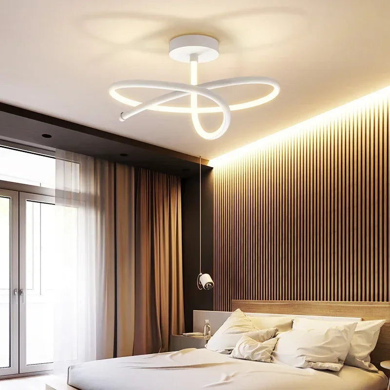 lustre moderne à leds pour décoration intérieure de luxe