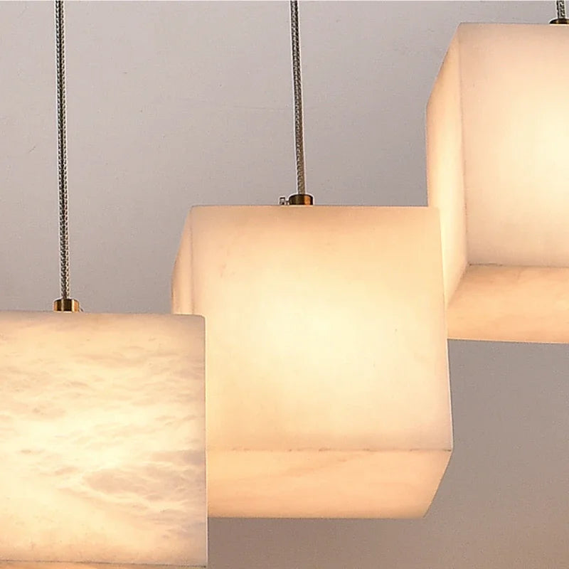 lustre en marbre espagnol style chinois minimaliste pour intérieur élégant