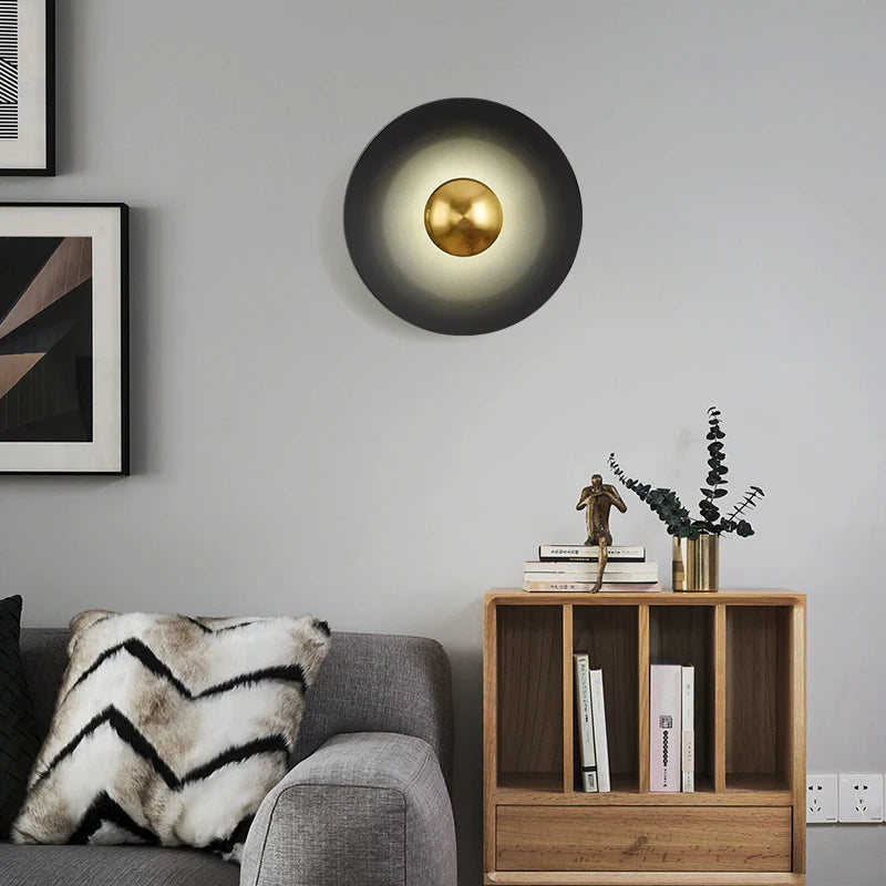 applique murale led ronde moderne pour décoration de luxe intérieure