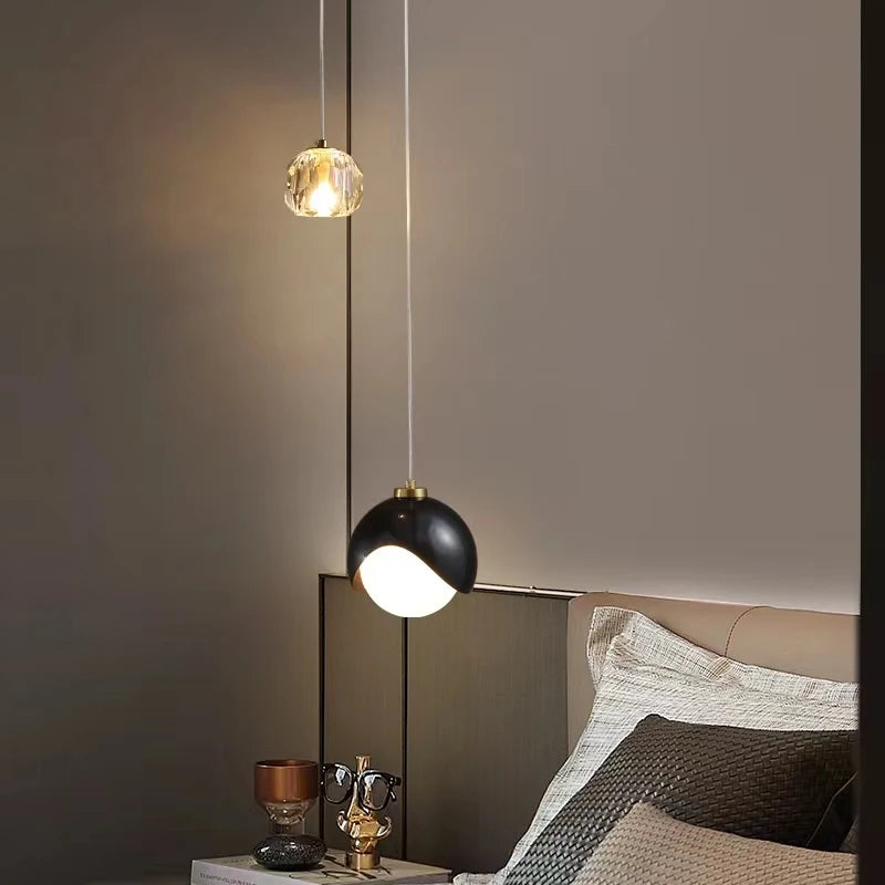 suspension moderne en cristal minimaliste pour intérieur élégant